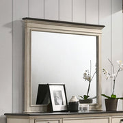 Sawyer Antique White/Brown Mirror - Gate FurnitureMirror
