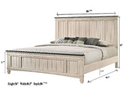 Sawyer Antique White/Brown Panel Bedroom Set - Gate FurnitureBedroom Set