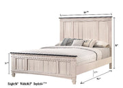Sawyer Antique White/Brown Panel Bedroom Set - Gate FurnitureBedroom Set
