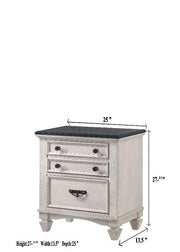 Sawyer Antique White/Brown Panel Bedroom Set - Gate FurnitureBedroom Set