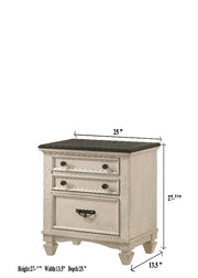 Sawyer Antique White/Brown Panel Bedroom Set - Gate FurnitureBedroom Set