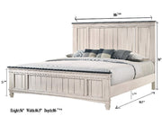 Sawyer Antique White/Brown Panel Bedroom Set - Gate FurnitureBedroom Set