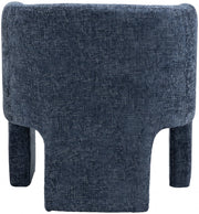 Sawyer Chenille Fabric Upholstered Accent Chair in Blue - 493Navy