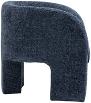 Sawyer Chenille Fabric Upholstered Accent Chair in Blue - 493Navy