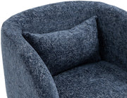 Sawyer Chenille Fabric Upholstered Accent Chair in Blue - 493Navy