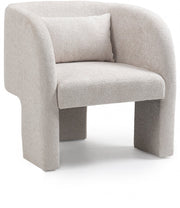 Sawyer Chenille Fabric Upholstered Accent Chair in Cream - 493Cream