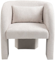 Sawyer Chenille Fabric Upholstered Accent Chair in Cream - 493Cream