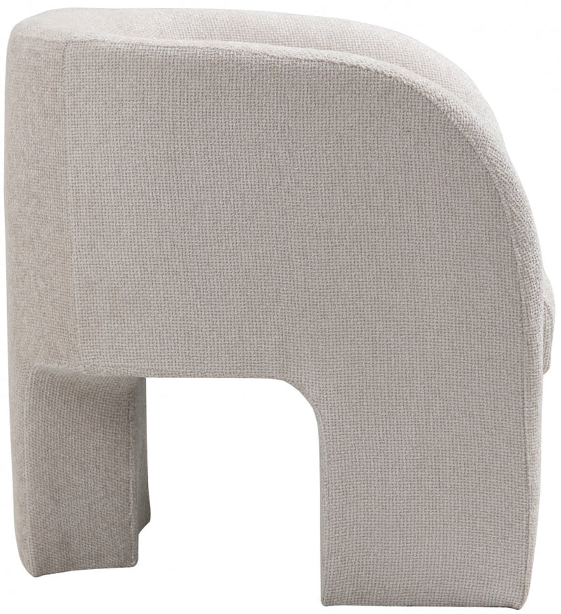 Sawyer Chenille Fabric Upholstered Accent Chair in Cream - 493Cream