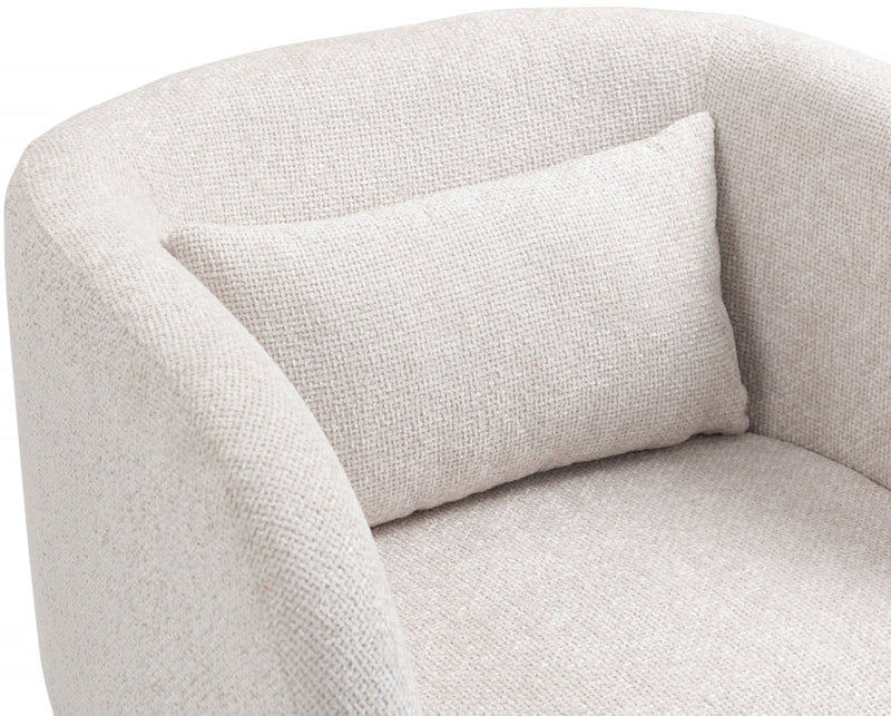 Sawyer Chenille Fabric Upholstered Accent Chair in Cream - 493Cream