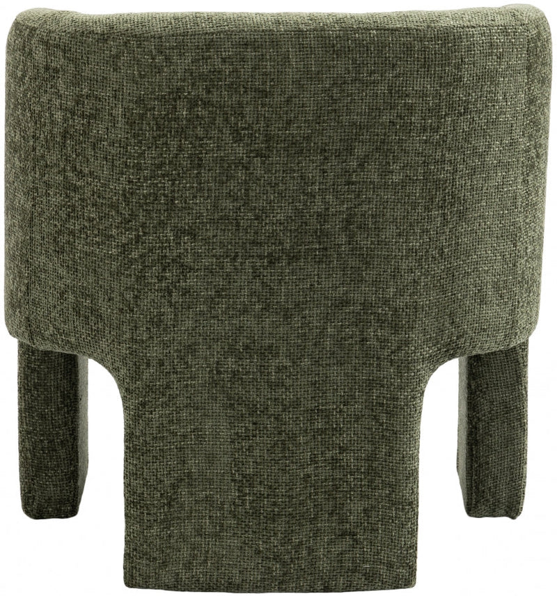 Sawyer Chenille Fabric Upholstered Accent Chair in Green - 493Green