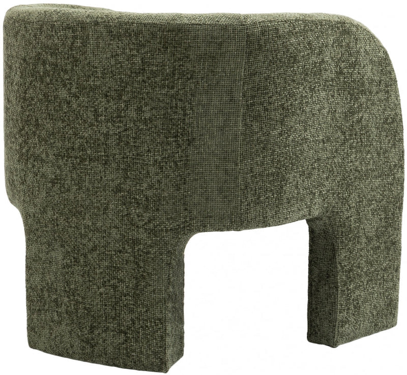 Sawyer Chenille Fabric Upholstered Accent Chair in Green - 493Green