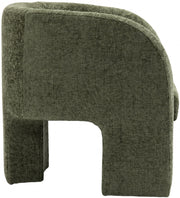 Sawyer Chenille Fabric Upholstered Accent Chair in Green - 493Green