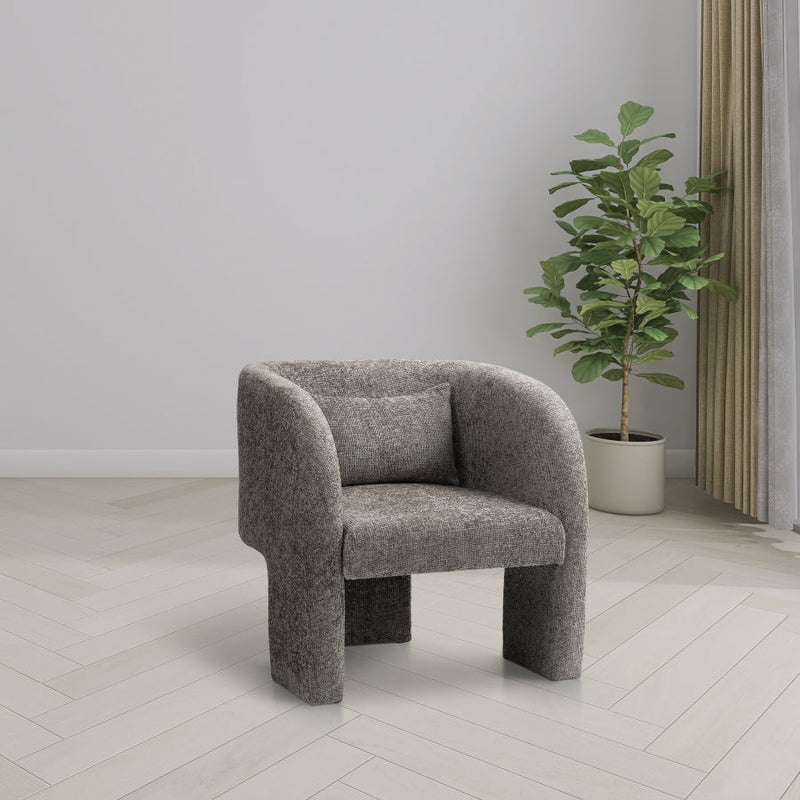 Sawyer Chenille Fabric Upholstered Accent Chair in Grey - 493Grey