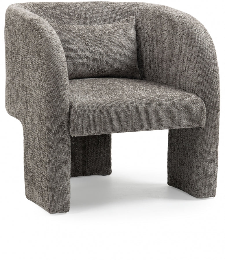 Sawyer Chenille Fabric Upholstered Accent Chair in Grey - 493Grey