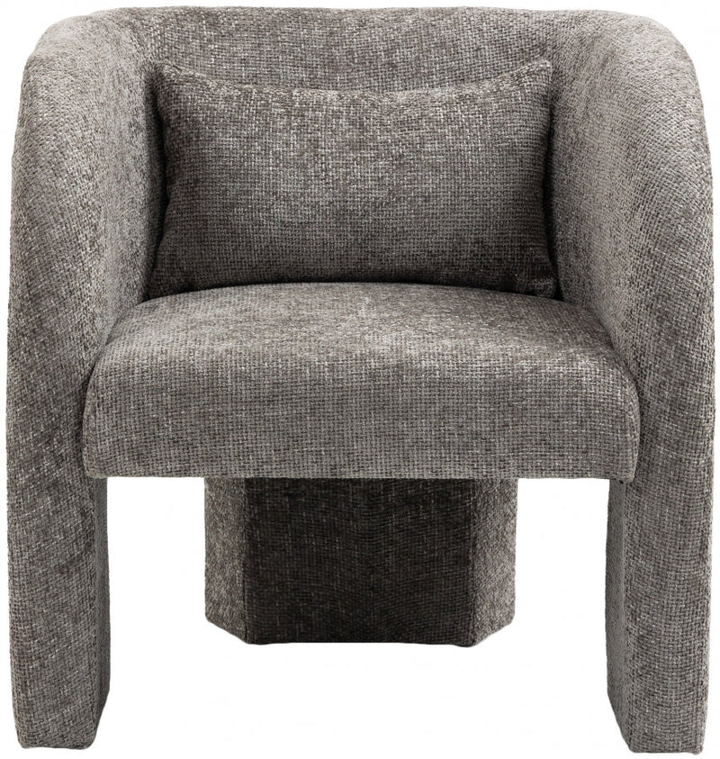 Sawyer Chenille Fabric Upholstered Accent Chair in Grey - 493Grey
