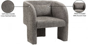 Sawyer Chenille Fabric Upholstered Accent Chair in Grey - 493Grey