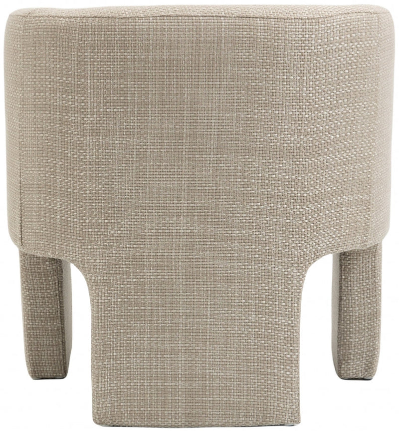 Sawyer Weaved Fabric Upholstered Accent Chair in Beige - 491Beige