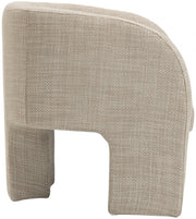 Sawyer Weaved Fabric Upholstered Accent Chair in Beige - 491Beige