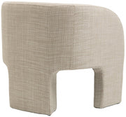 Sawyer Weaved Fabric Upholstered Accent Chair in Beige - 491Beige