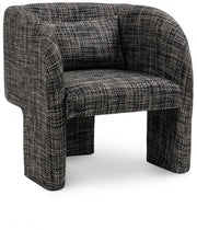 Sawyer Weaved Fabric Upholstered Accent Chair in Black - 491Black