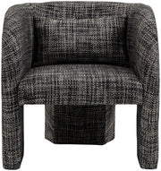 Sawyer Weaved Fabric Upholstered Accent Chair in Black - 491Black
