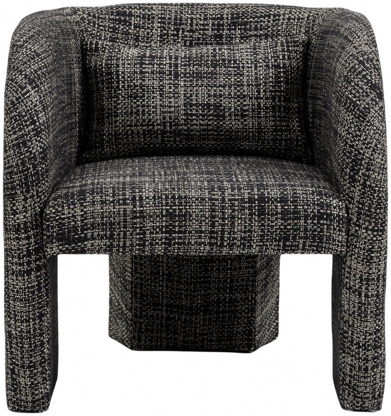 Sawyer Weaved Fabric Upholstered Accent Chair in Black - 491Black