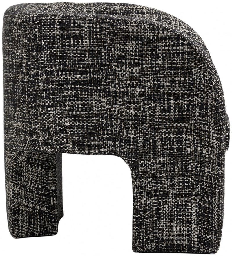 Sawyer Weaved Fabric Upholstered Accent Chair in Black - 491Black