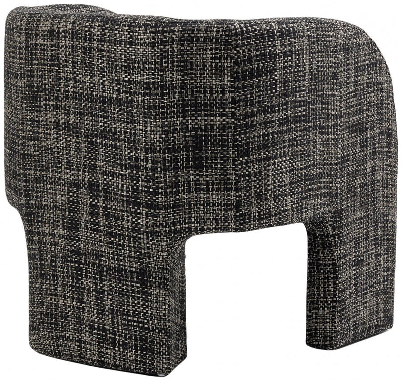 Sawyer Weaved Fabric Upholstered Accent Chair in Black - 491Black
