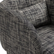 Sawyer Weaved Fabric Upholstered Accent Chair in Black - 491Black