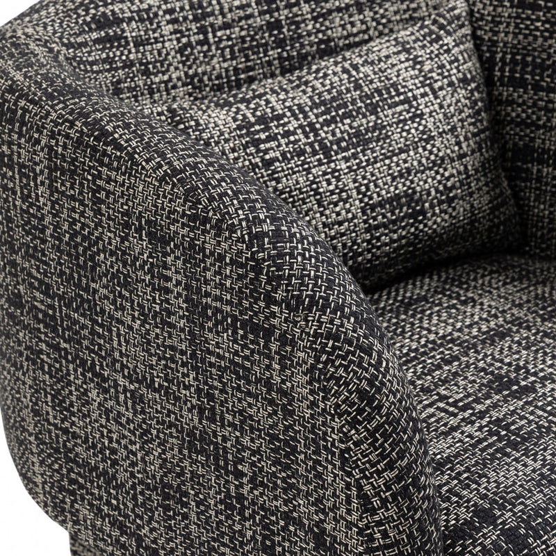 Sawyer Weaved Fabric Upholstered Accent Chair in Black - 491Black