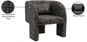 Sawyer Weaved Fabric Upholstered Accent Chair in Black - 491Black