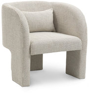 Sawyer Weaved Fabric Upholstered Accent Chair in Cream - 491Cream