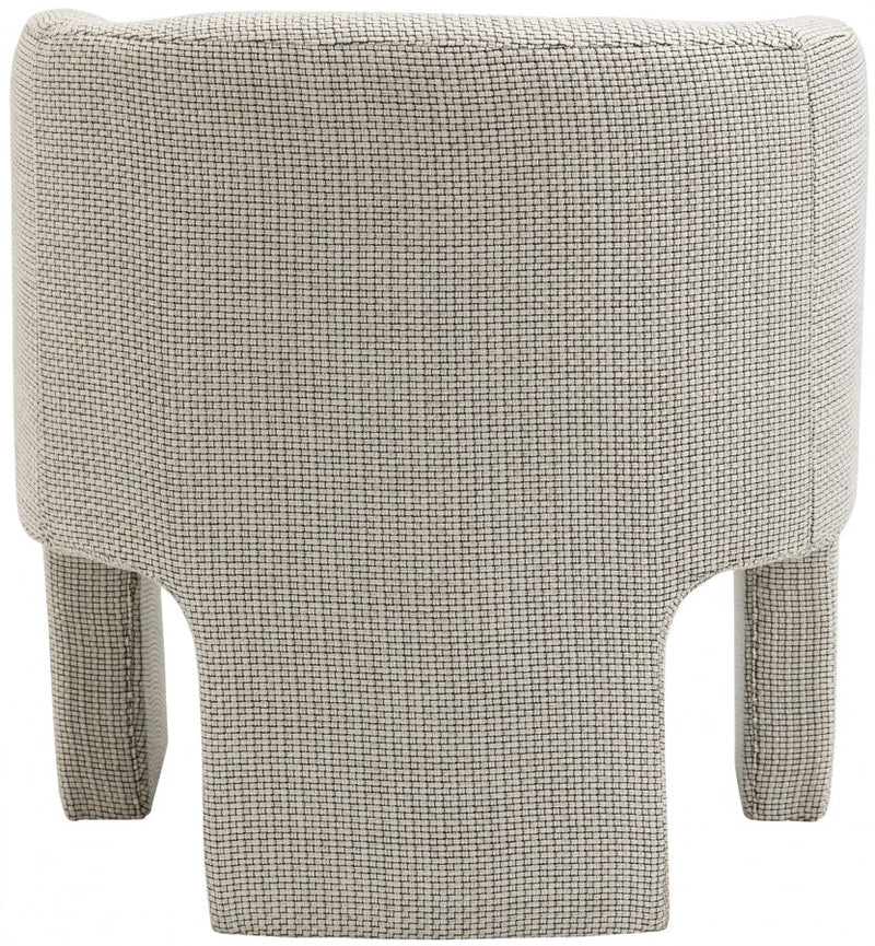 Sawyer Weaved Fabric Upholstered Accent Chair in Cream - 491Cream