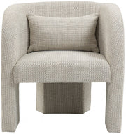 Sawyer Weaved Fabric Upholstered Accent Chair in Cream - 491Cream