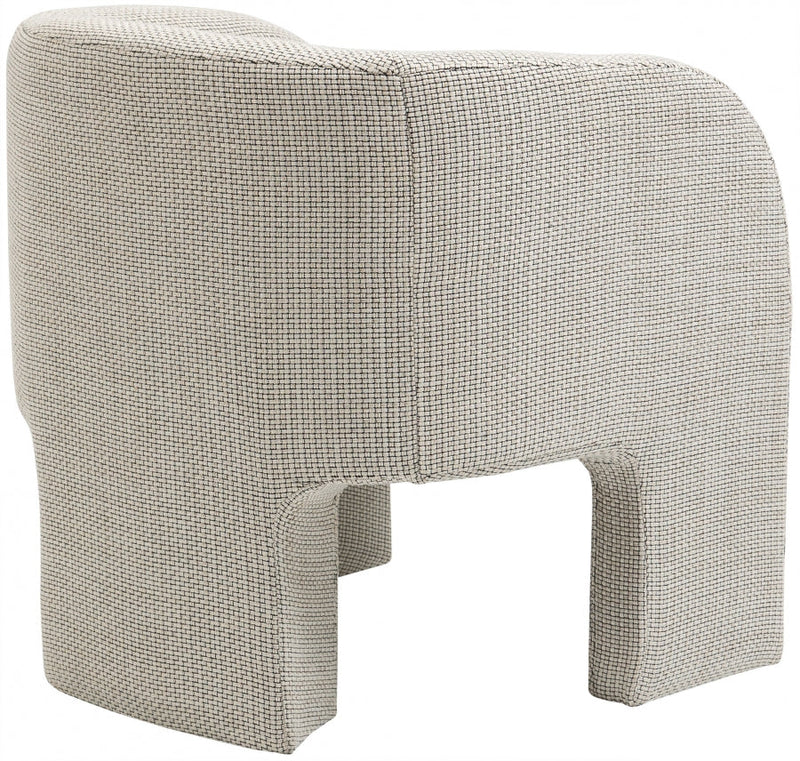 Sawyer Weaved Fabric Upholstered Accent Chair in Cream - 491Cream