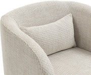 Sawyer Weaved Fabric Upholstered Accent Chair in Cream - 491Cream