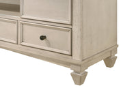 Saywer Antique 68" White/Brown TV Stand - Gate FurnitureTV Stand