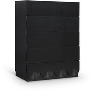 Scallop Oak Veneer Chest in Black - 334Black-CH