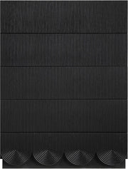 Scallop Oak Veneer Chest in Black - 334Black-CH