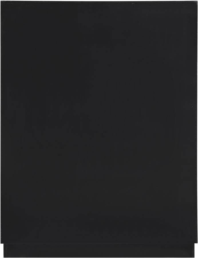 Scallop Oak Veneer Chest in Black - 334Black-CH