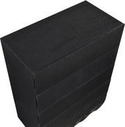 Scallop Oak Veneer Chest in Black - 334Black-CH