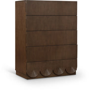 Scallop Oak Veneer Chest in Brown - 334Brown-CH