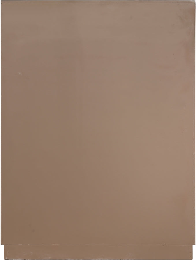 Scallop Oak Veneer Chest in Brown - 334Brown-CH