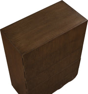 Scallop Oak Veneer Chest in Brown - 334Brown-CH