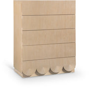 Scallop Oak Veneer Chest in Natural - 334Natural-CH