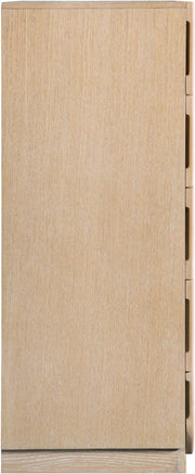 Scallop Oak Veneer Chest in Natural - 334Natural-CH