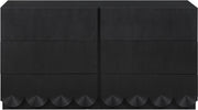 Scallop Oak Veneer Dresser in Black - 334Black-D