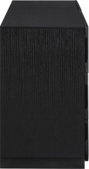 Scallop Oak Veneer Dresser in Black - 334Black-D
