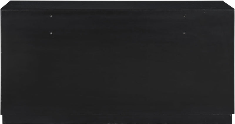 Scallop Oak Veneer Dresser in Black - 334Black-D