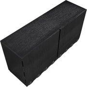 Scallop Oak Veneer Dresser in Black - 334Black-D